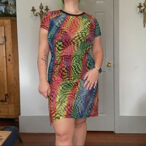 Club Exx psytrance mesh dress from Dolls Kill🌈